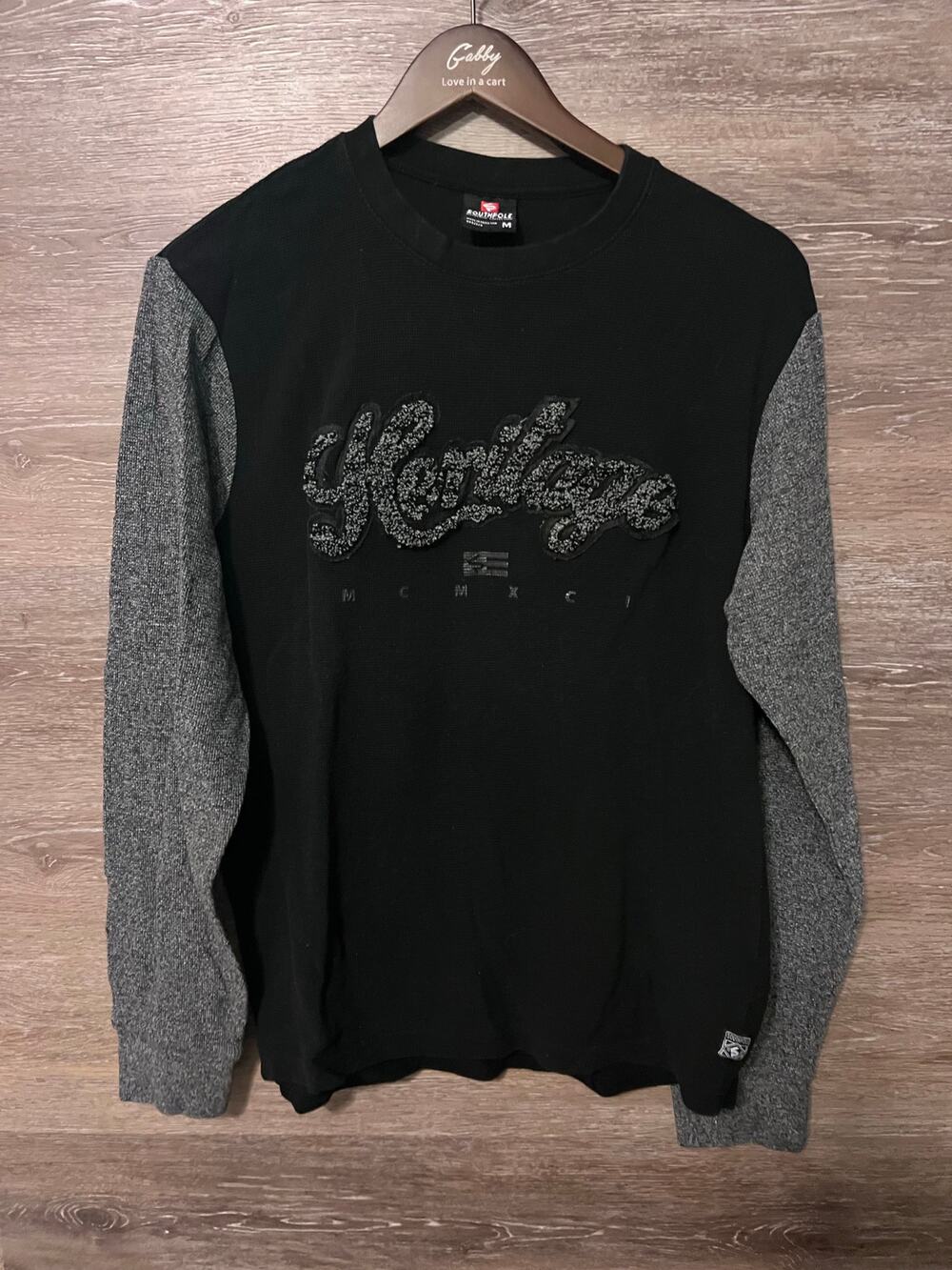 Southpole men shirt top size M black long sleeves vintage y2k